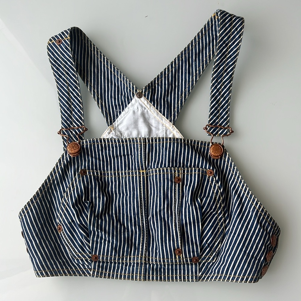 Jean Paul Gaultier S/S 1997 overall crop top Sz Small